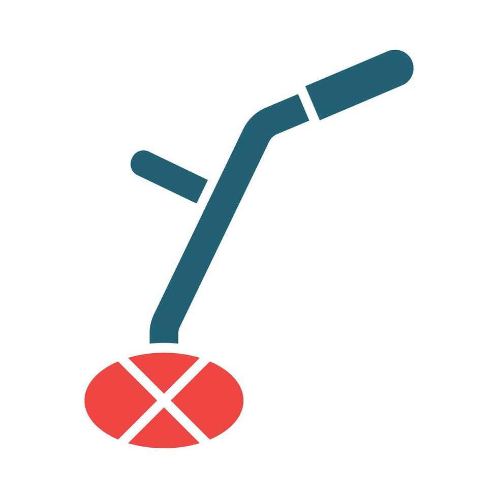 Metal Detector Vector Glyph Two Color Icon For Personal And Commercial Use.