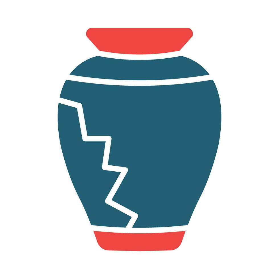 Vase Vector Glyph Two Color Icon For Personal And Commercial Use.
