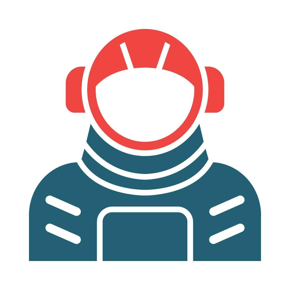 Cosmonaut Vector Glyph Two Color Icon For Personal And Commercial Use.