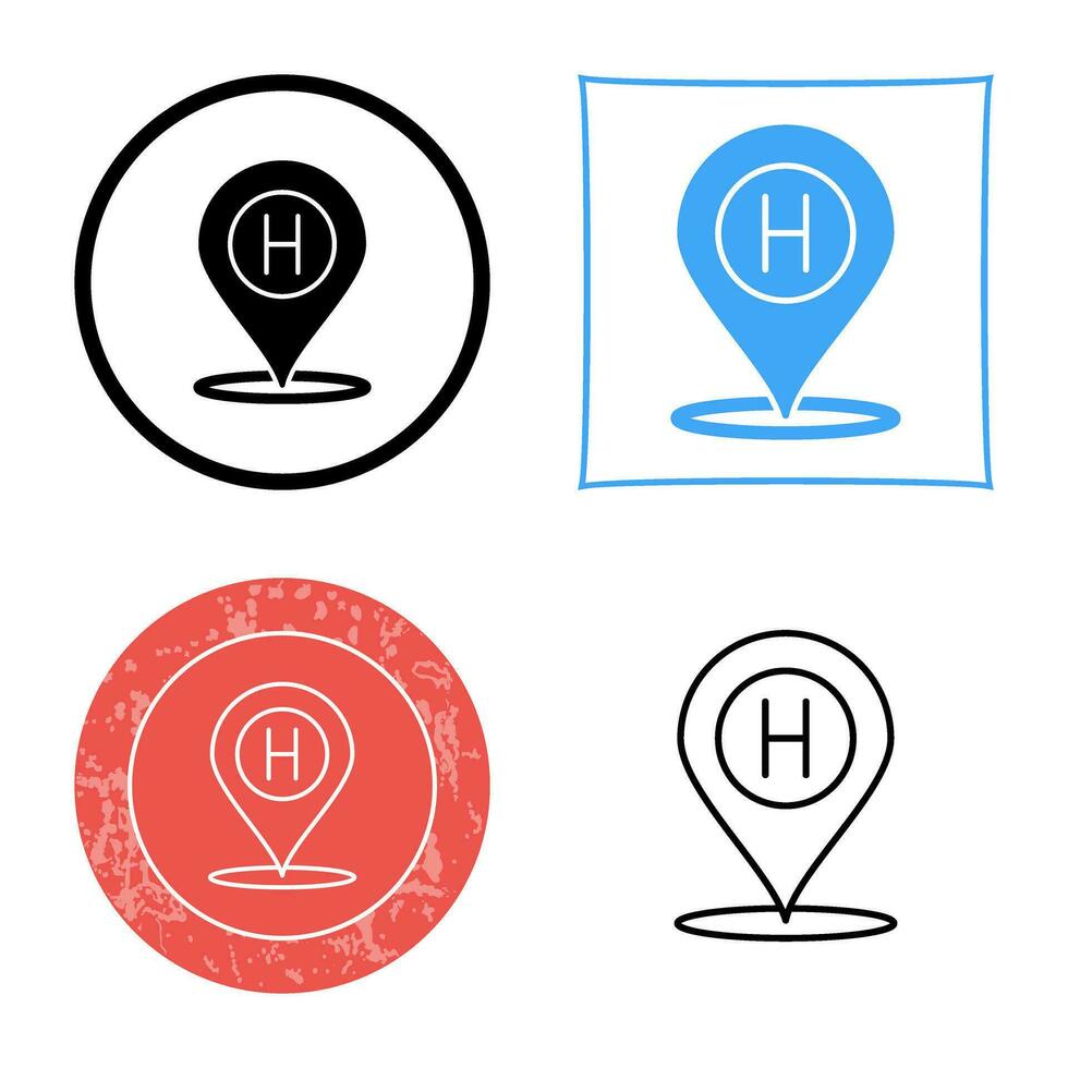 Hotel Location Vector Icon