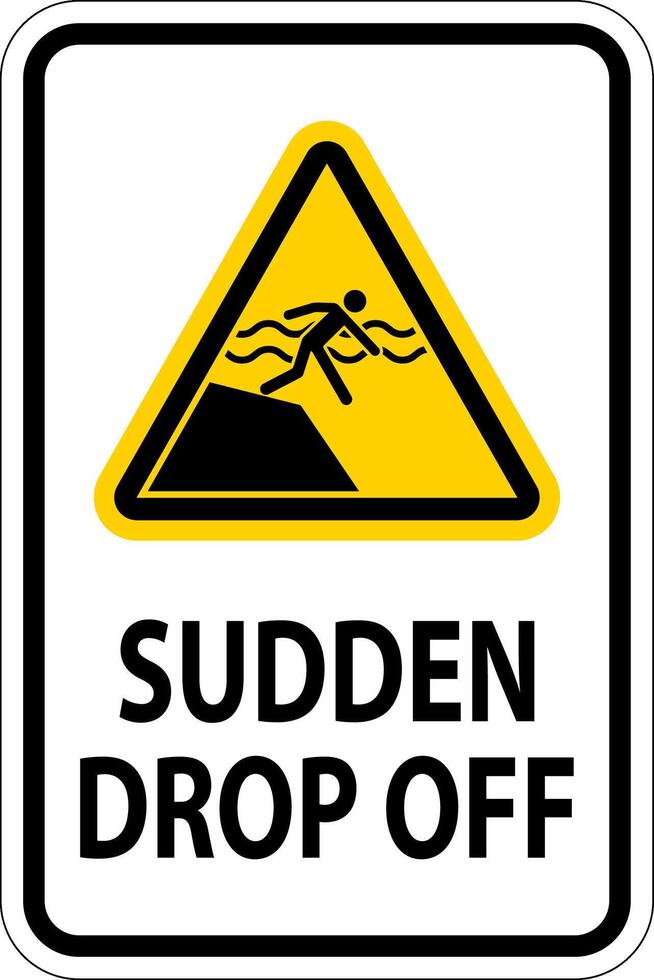 Drop Off or Pick Up Sign Sudden Drop-off vector