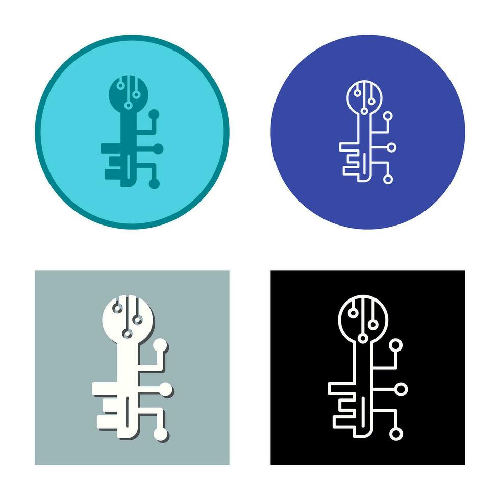 Electronic Key Vector Icon