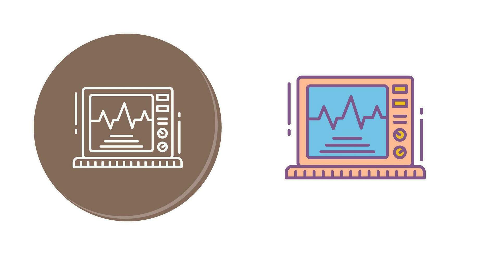 icono de vector de monitor de electrocardiograma