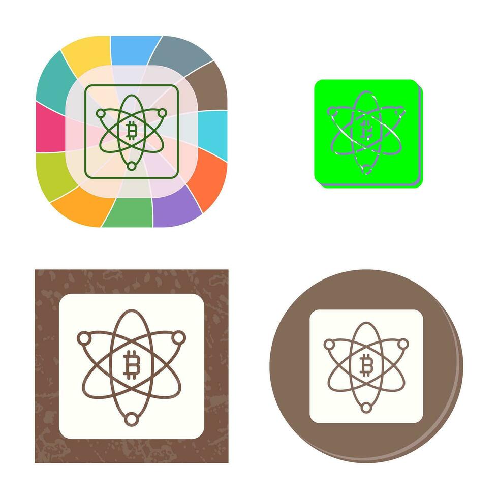 Bitcoin Science Vector Icon