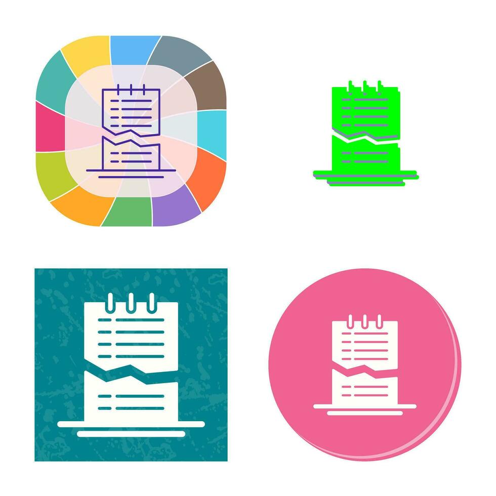 Corrupted List Vector Icon