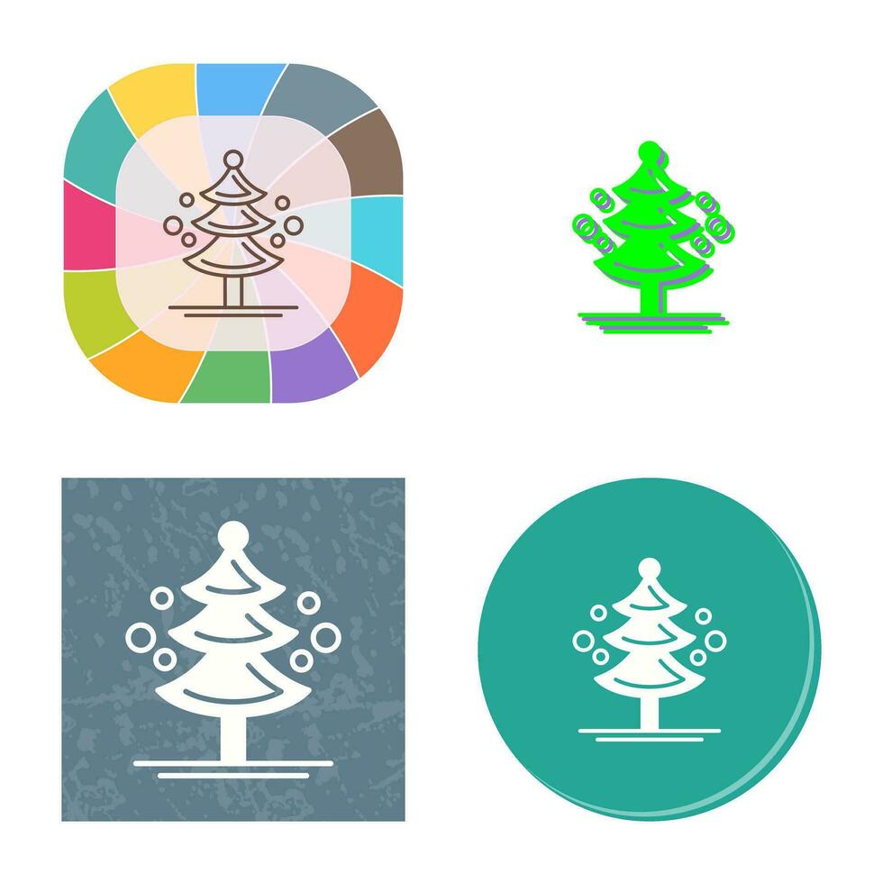 icono de vector de árbol de pino