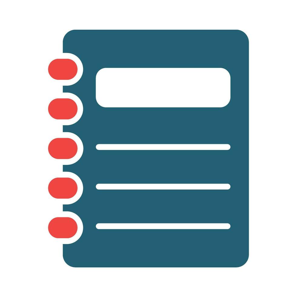 Diary Vector Glyph Two Color Icon For Personal And Commercial Use.