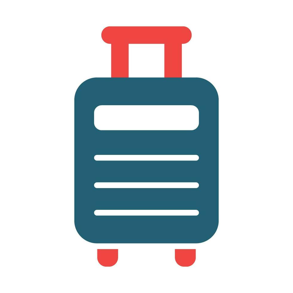 Suitcase Vector Glyph Two Color Icon For Personal And Commercial Use.