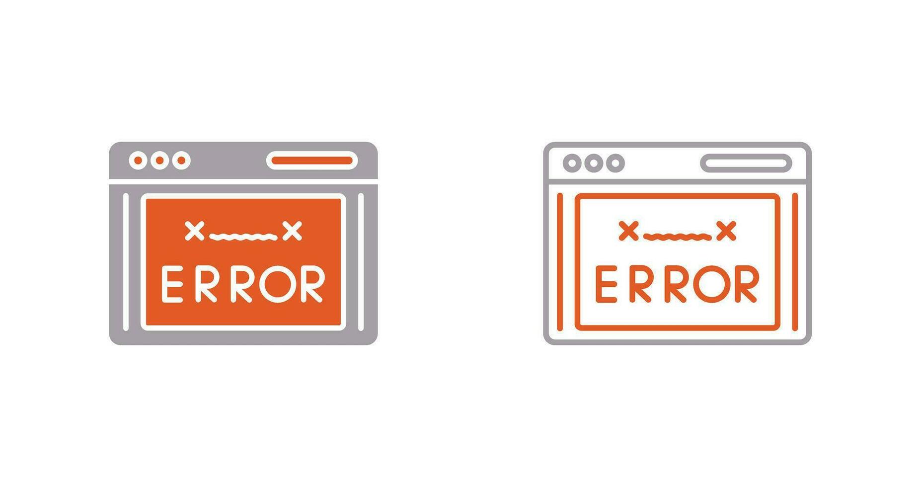 icono de vector de código de error