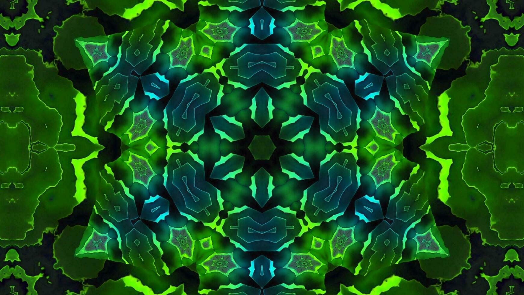 Stunning Abstract Kaleidoscope Background. Unique Multicolor Mosaic Texture in Seamless Geometric Pattern photo