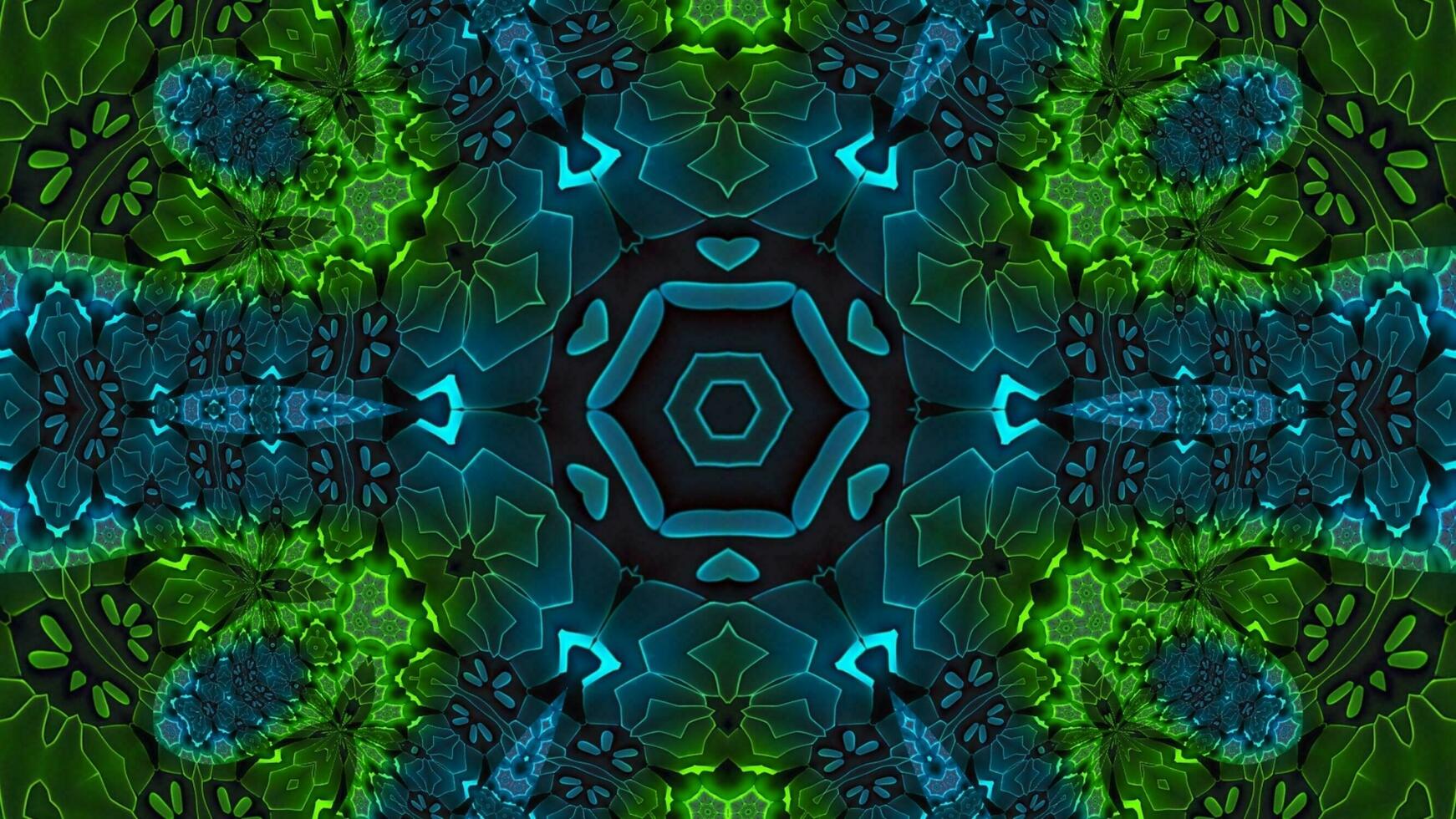 Stunning Abstract Kaleidoscope Background. Unique Multicolor Mosaic Texture in Seamless Geometric Pattern photo