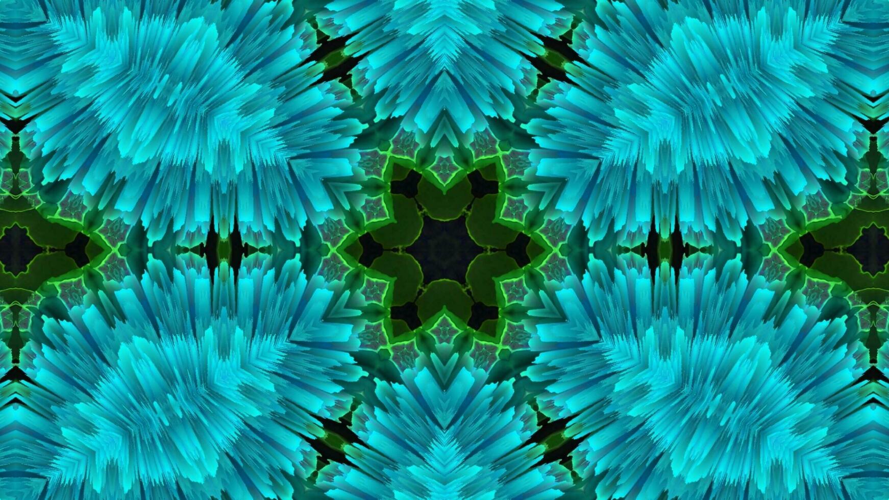 Stunning Abstract Kaleidoscope Background. Unique Multicolor Mosaic Texture in Seamless Geometric Pattern photo