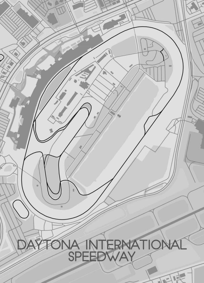 Daytona internacional pista de carreras - la carretera curso vector