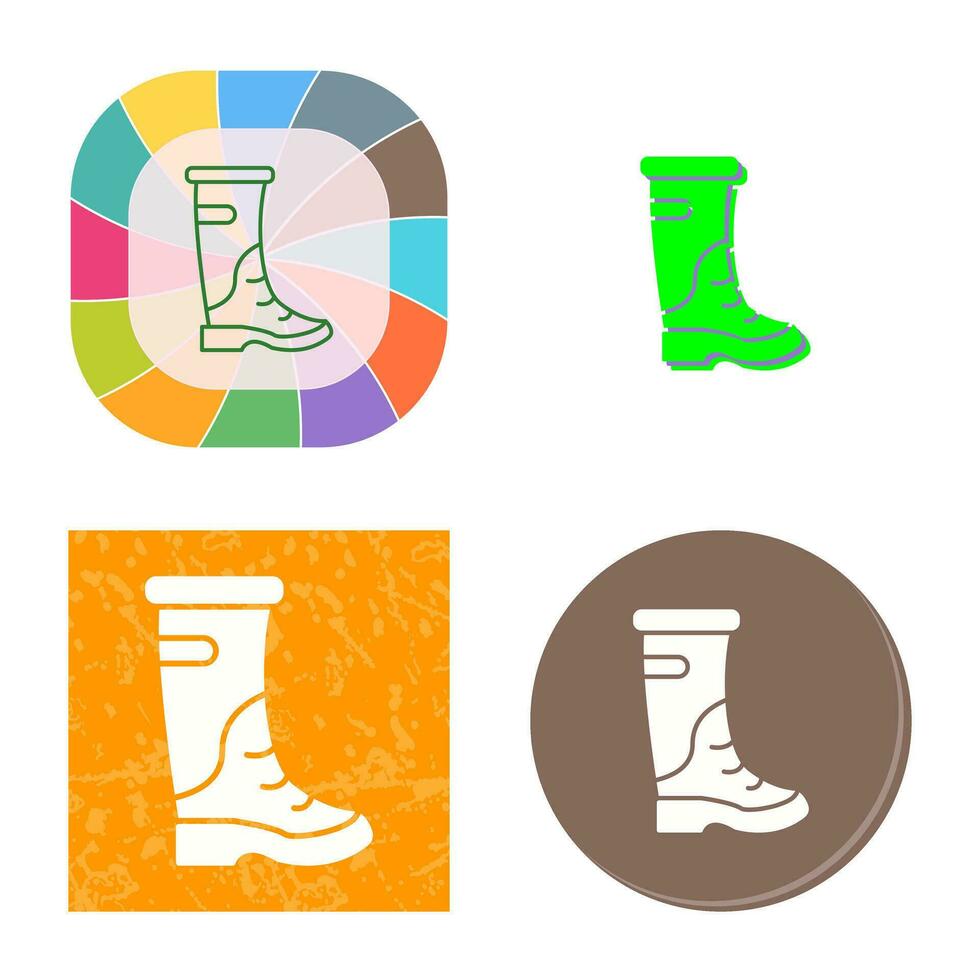 icono de vector de botas de lluvia