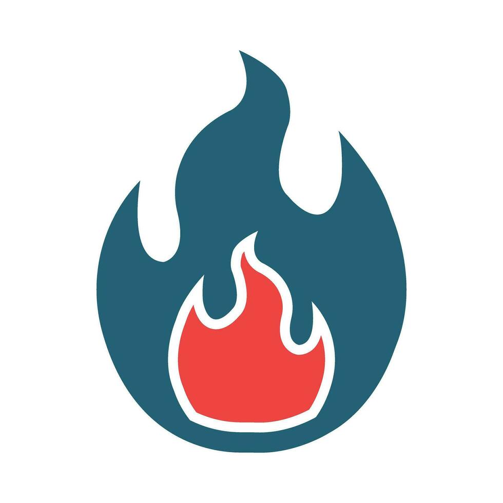 Fire Vector Glyph Two Color Icon For Personal And Commercial Use.