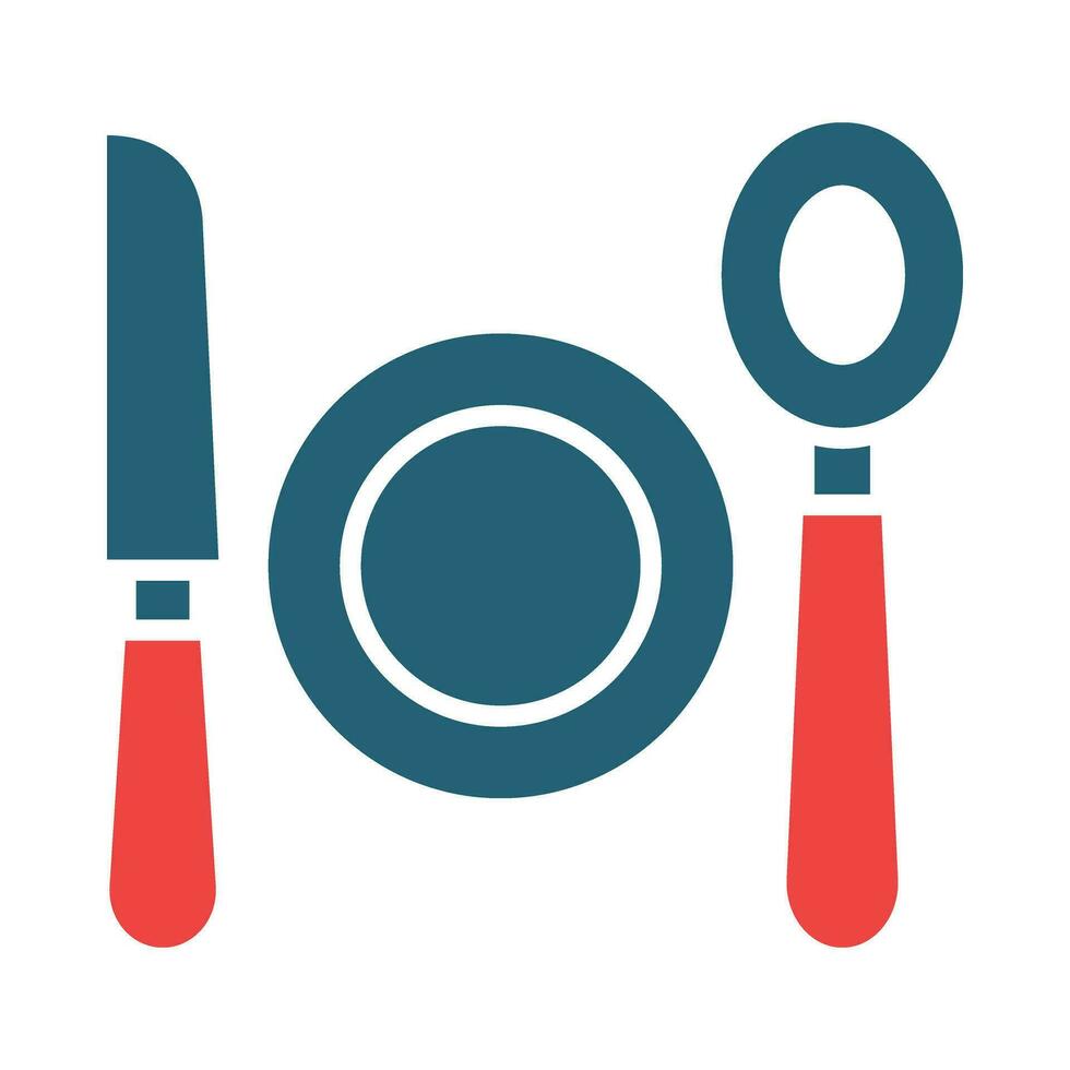 Meal Vector Glyph Two Color Icon For Personal And Commercial Use.