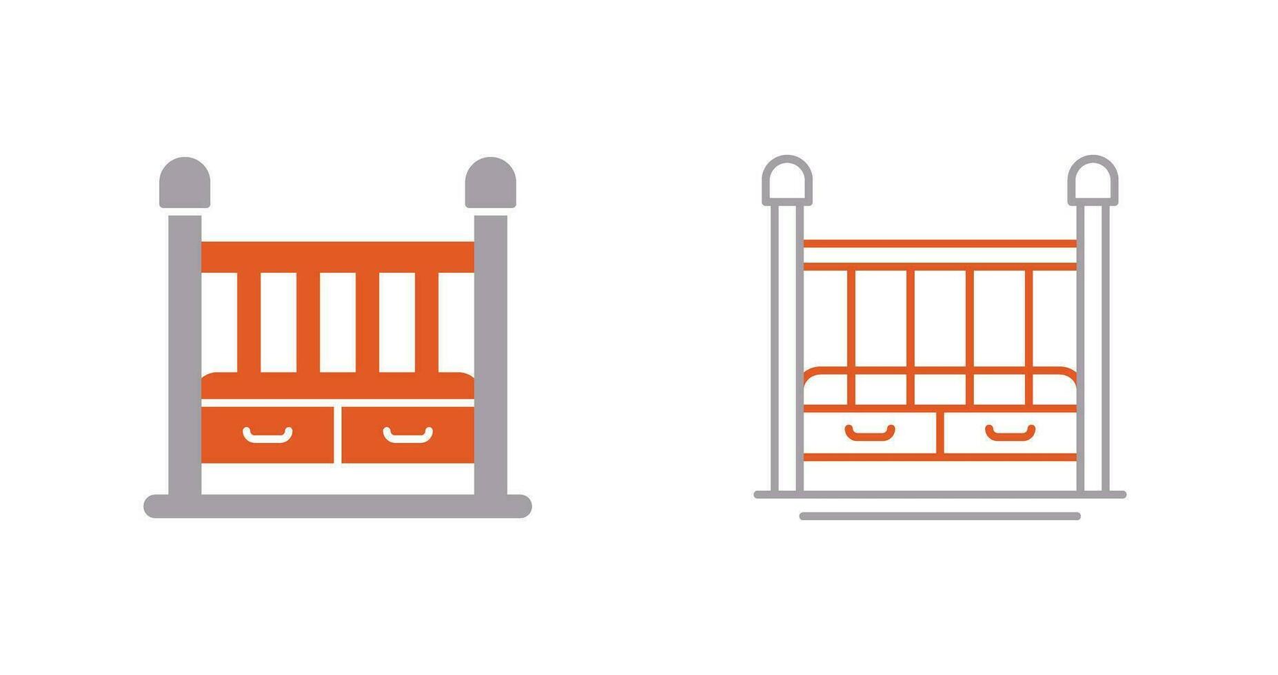 Baby Crib Vector Icon