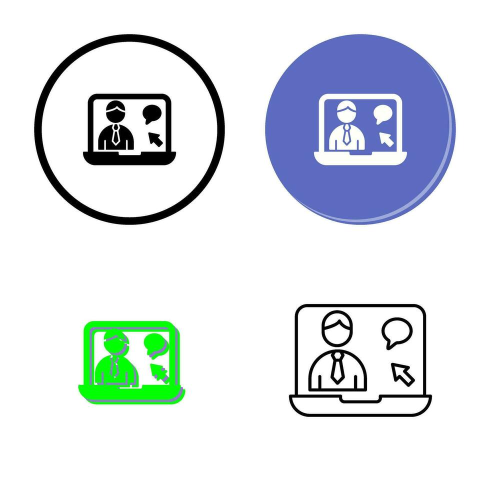 Online Interview Vector Icon