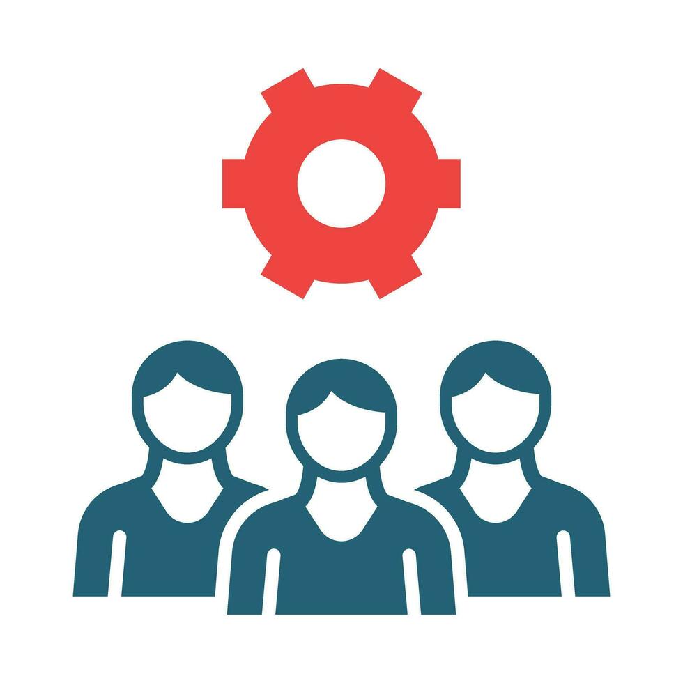 Teamwork Vector Glyph Two Color Icon For Personal And Commercial Use.