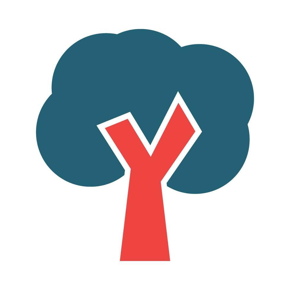 árbol vector glifo dos color icono para personal y comercial usar.