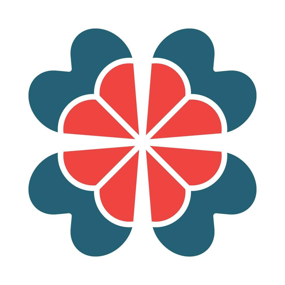 Clover Vector Glyph Two Color Icon For Personal And Commercial Use.