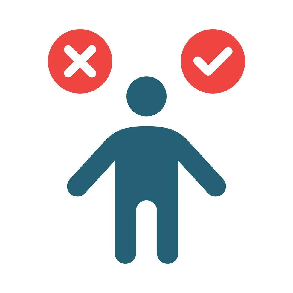 Decision Making Skills Vector Glyph Two Color Icon For Personal And Commercial Use.