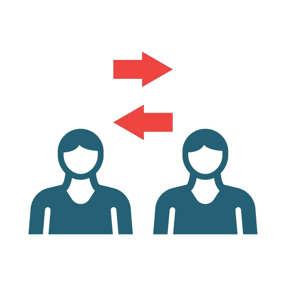 Interpersonal Relationships Vector Glyph Two Color Icon For Personal And Commercial Use.