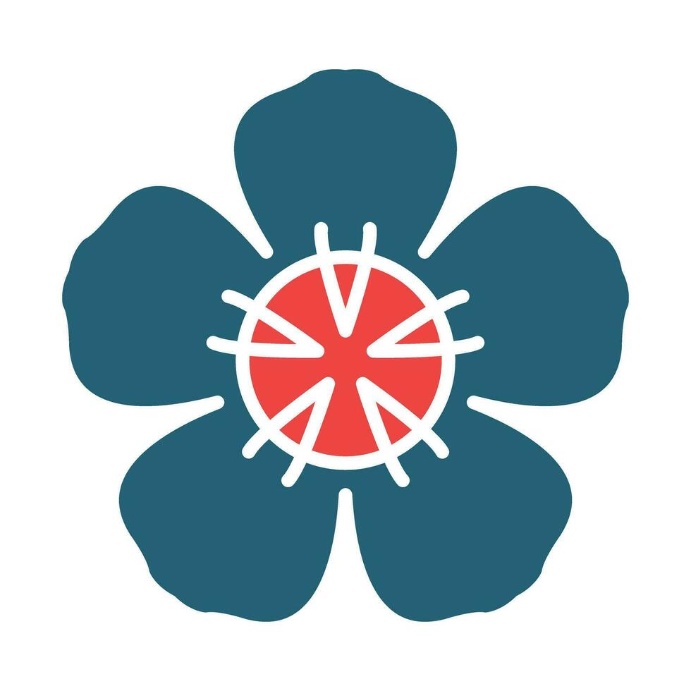 Sakura Vector Glyph Two Color Icon For Personal And Commercial Use.