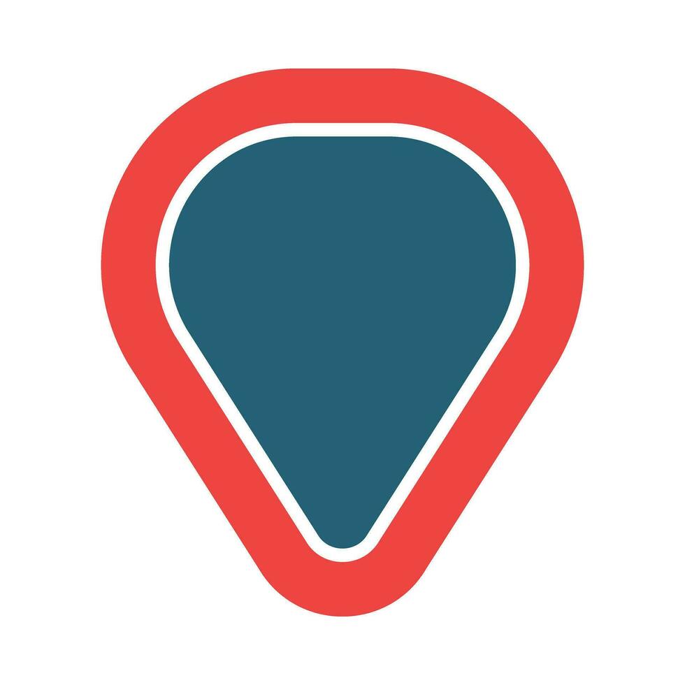 Plectrum Vector Glyph Two Color Icon For Personal And Commercial Use.