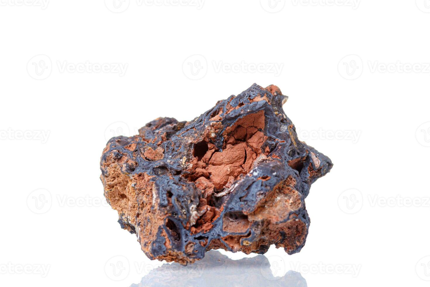 macro mineral stone Goethite on a white background photo