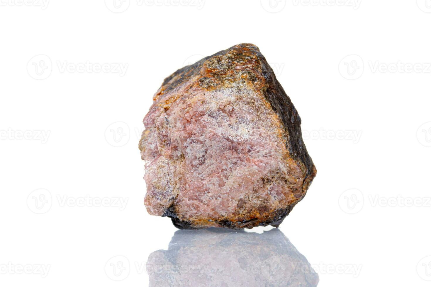 macro mineral stone Andalusite on a white background photo