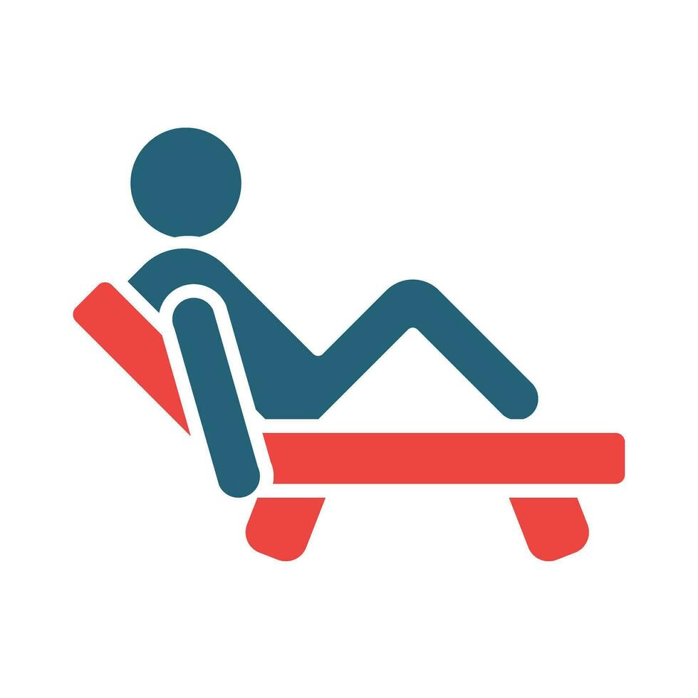 Relax Vector Glyph Two Color Icon For Personal And Commercial Use.
