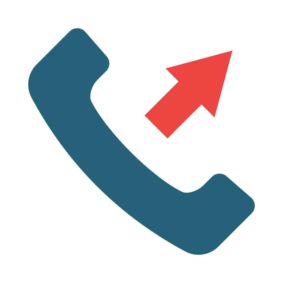 Outgoing Call Vector Glyph Two Color Icon For Personal And Commercial Use.