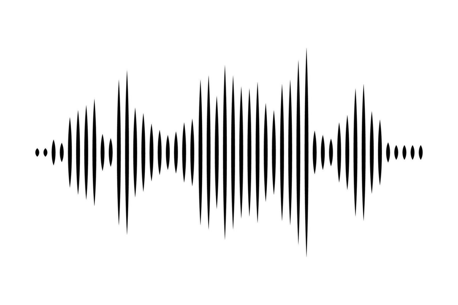 icono de onda de sonido o mensaje de voz. forma de onda de música, pista de reproducción de radio. línea de ecualizador de audio. ilustración vectorial vector