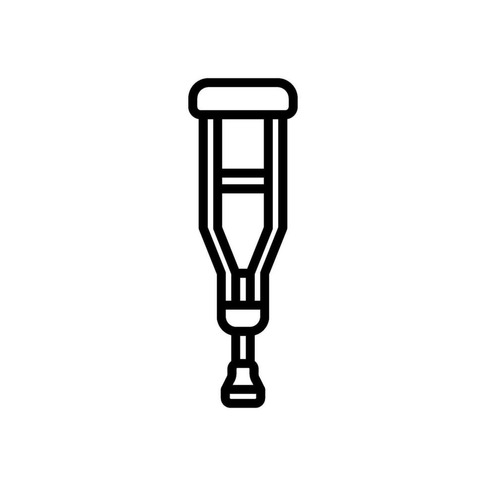 crutches icon vector in line style