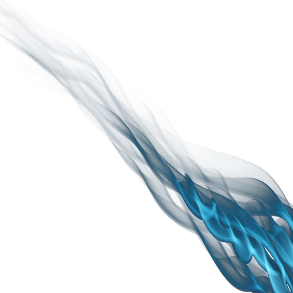 Blue flame on a transparent background. abstract background png