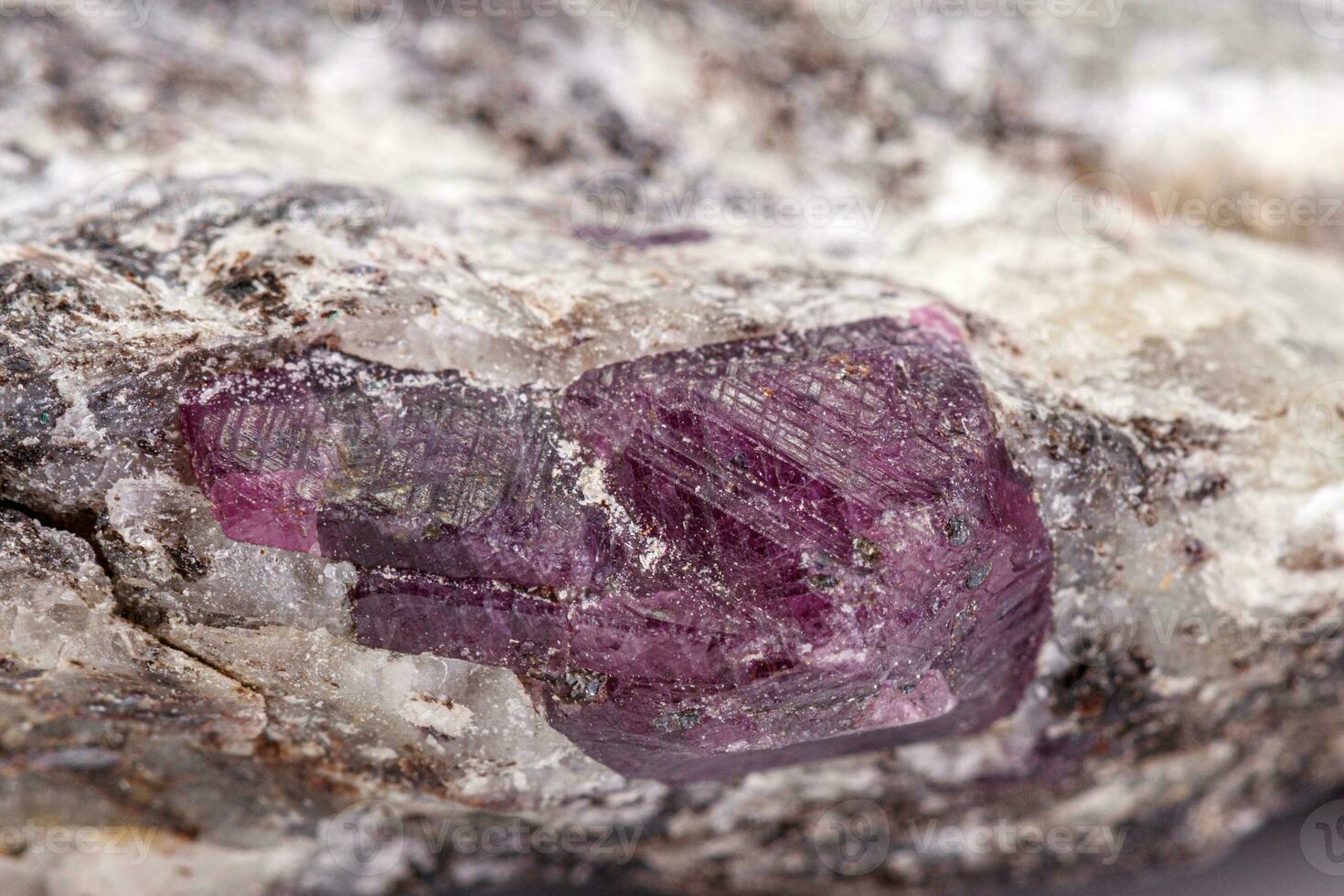 macro mineral stone ruby on a white background photo