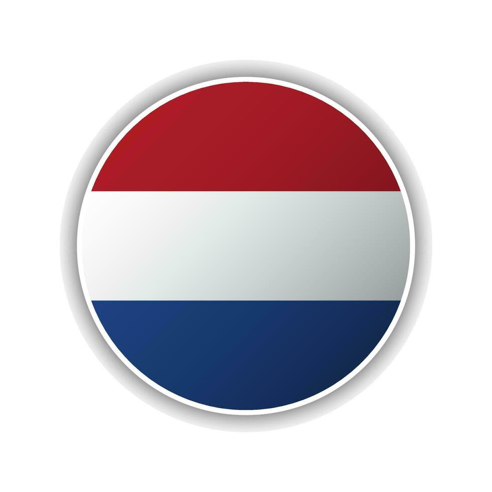 Abstract Circle Netherlands Flag Icon vector