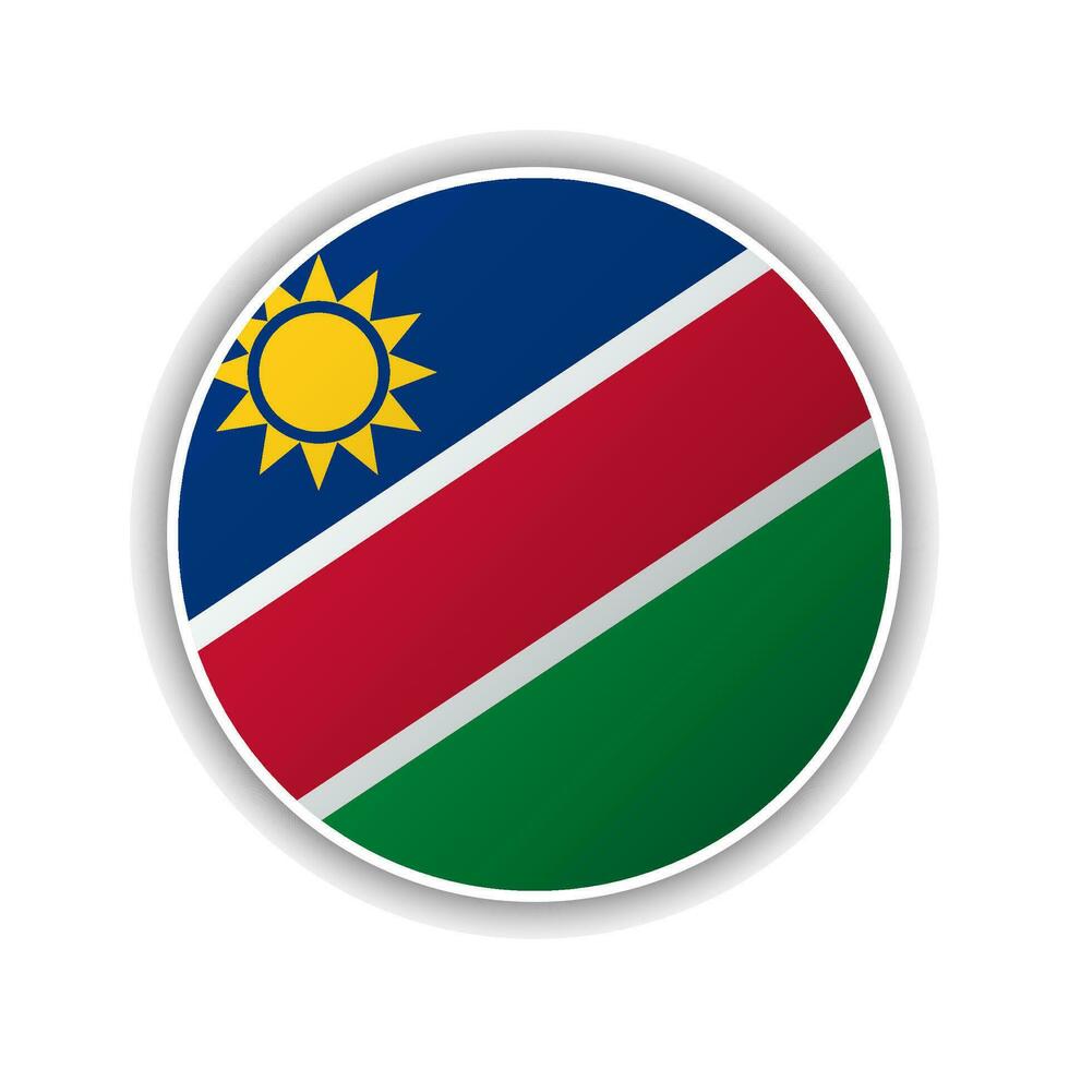 Abstract Circle Namibia Flag Icon vector