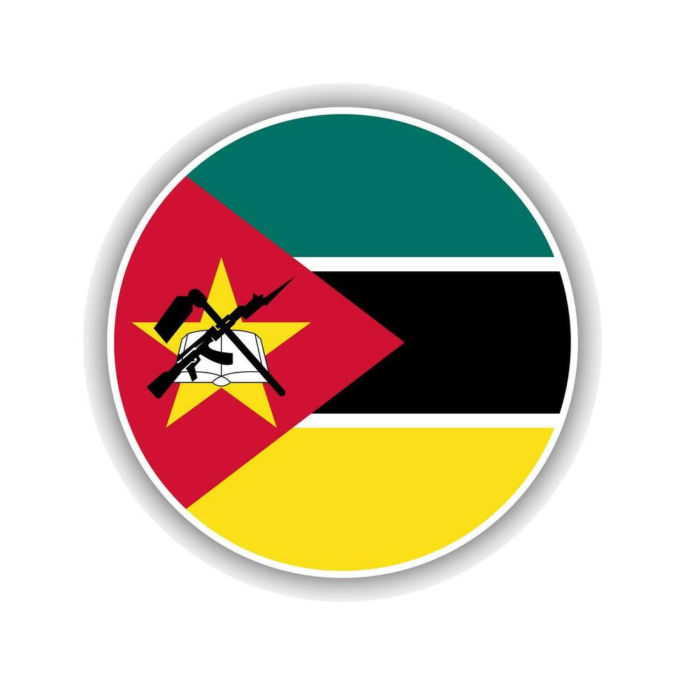 resumen circulo Mozambique bandera icono vector