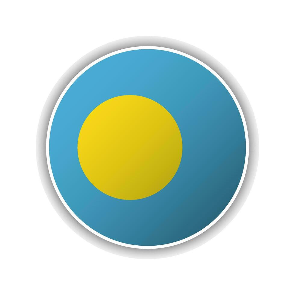 Abstract Circle Palau Flag Icon vector