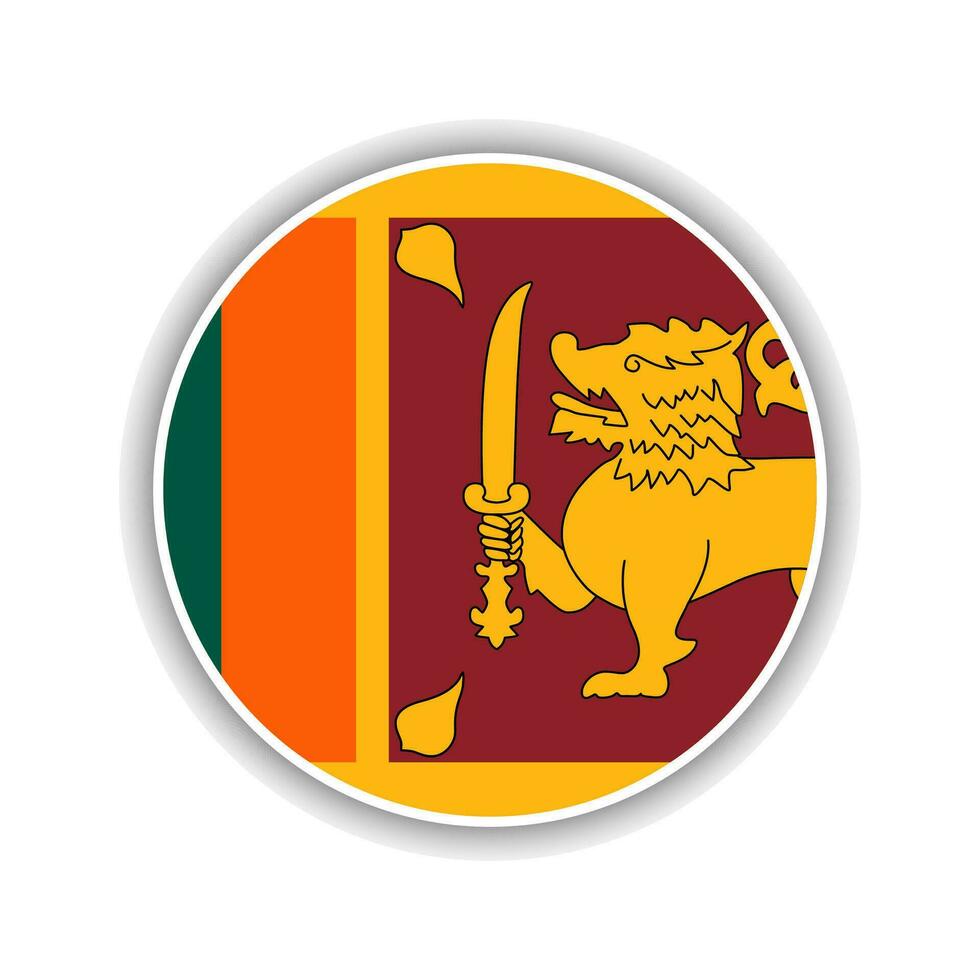 Abstract Circle Sri Lanka Flag Icon vector