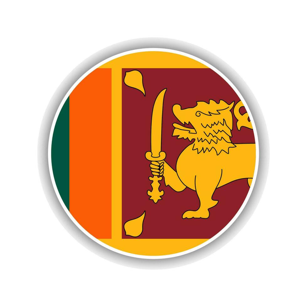 resumen circulo sri lanka bandera icono vector