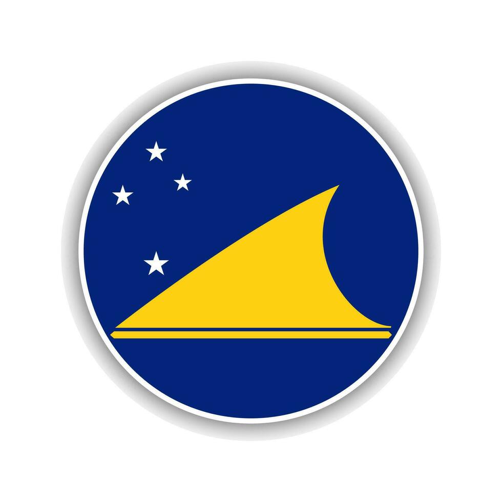 Abstract Circle Tokelau Flag Icon vector