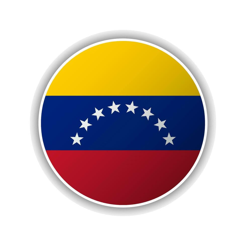 Abstract Circle Venezuela Flag Icon vector
