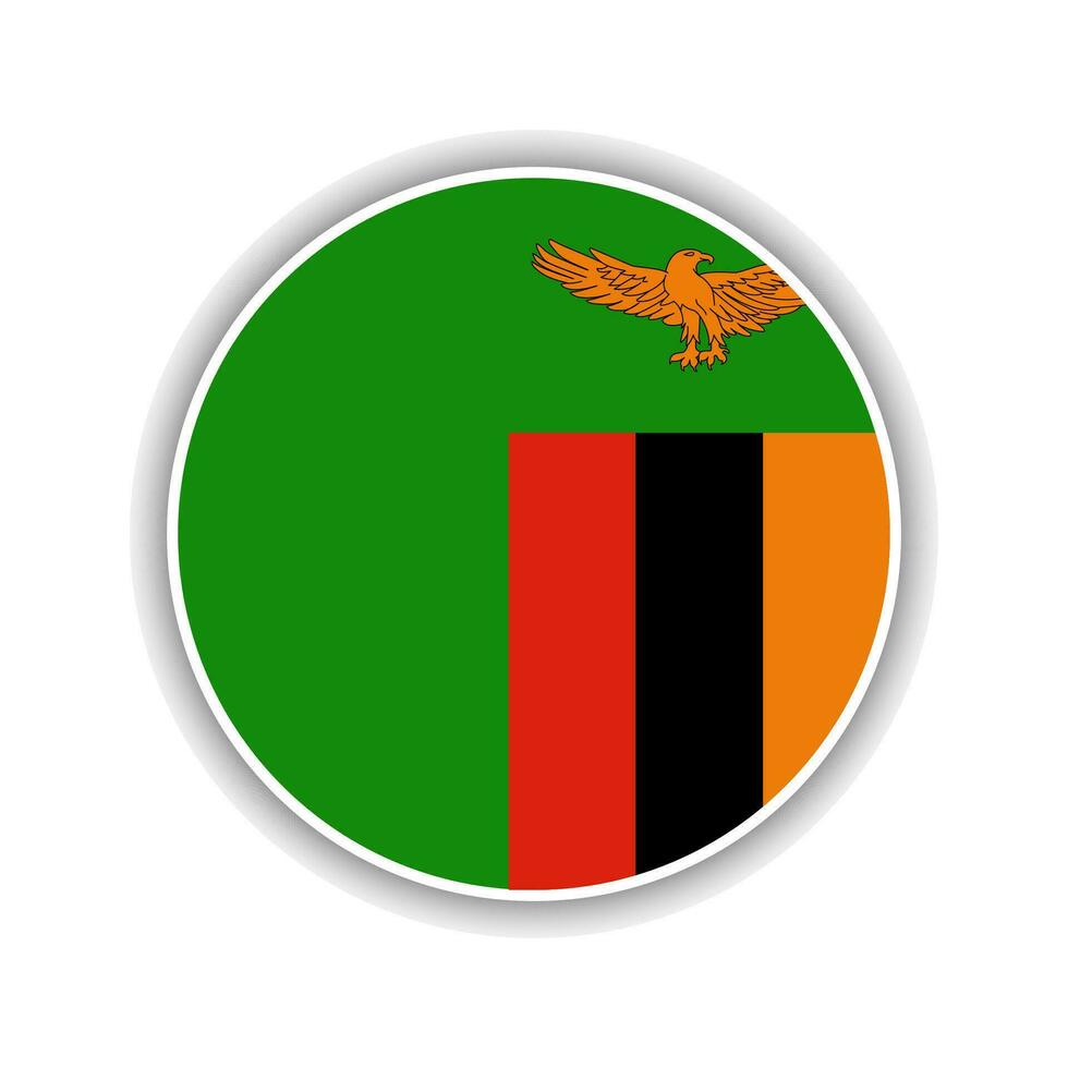 resumen circulo Zambia bandera icono vector