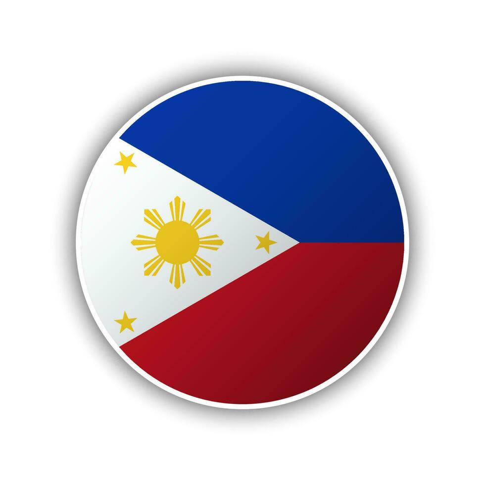 Abstract Circle Philippines Flag Icon vector