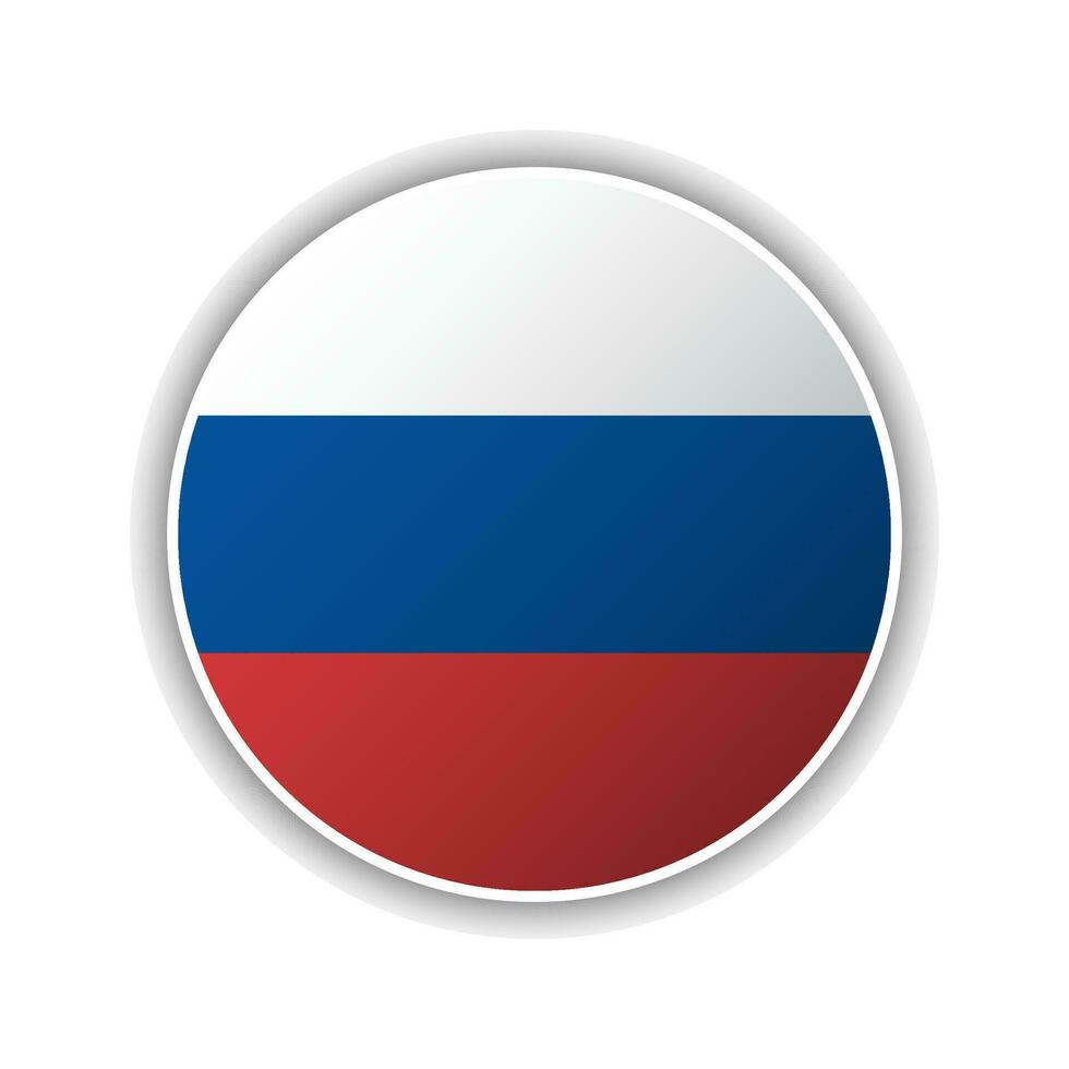 Abstract Circle Russia Flag Icon vector