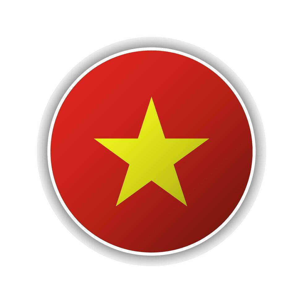 Abstract Circle Vietnam Flag Icon vector