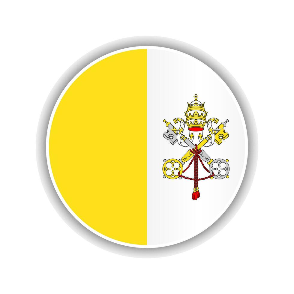 Abstract Circle Vatican Flag Icon vector